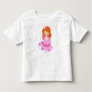 Cute Princess, Crown, Pink Dress, Orange Hair Toddler T-shirt