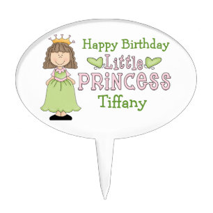 Cute Princess Custom Birthday Cake Pick