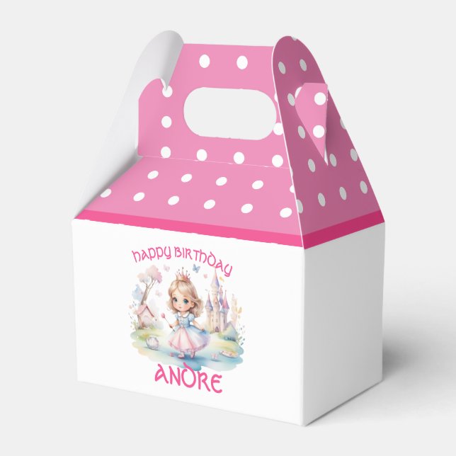 Cute Princess in Whimsical Wonderland Favor Box (Front Side)