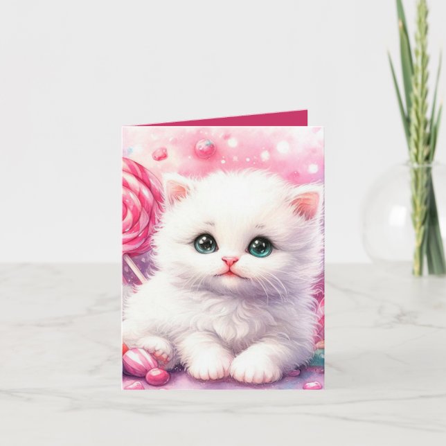 Cute Princess kitten add message any purpose  Card (Front)