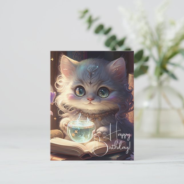 Cute Princess Kitten Postcard (Standing Front)