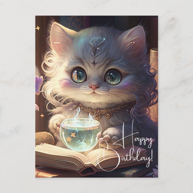Cute Princess Kitten Postcard (Front)