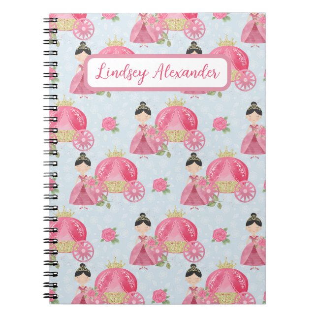 Cute Princess Personalized Notebook (Front)