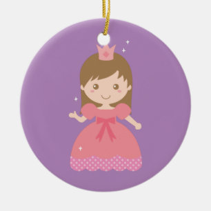 Cute Princess, Pink for Little Girls Ceramic Ornament