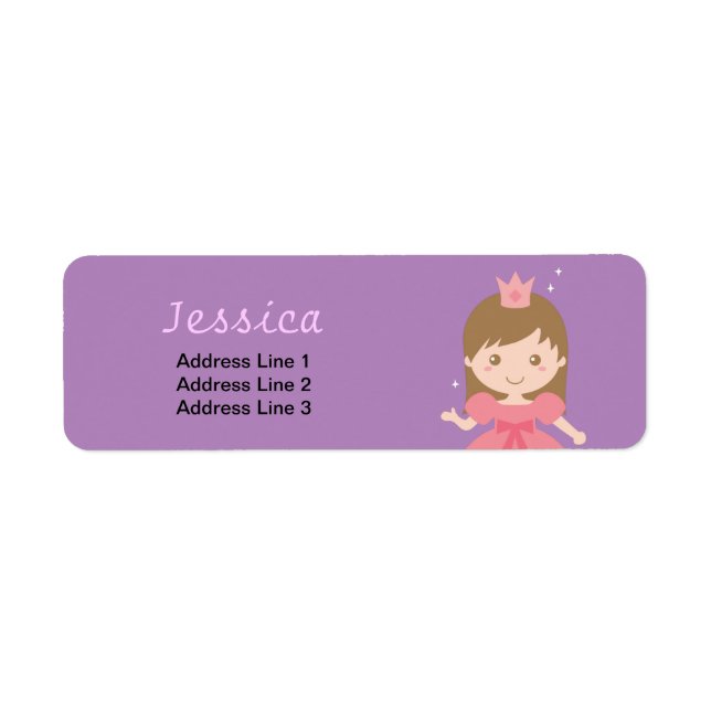 Cute Princess, Pink for Little Girls Label (Front)