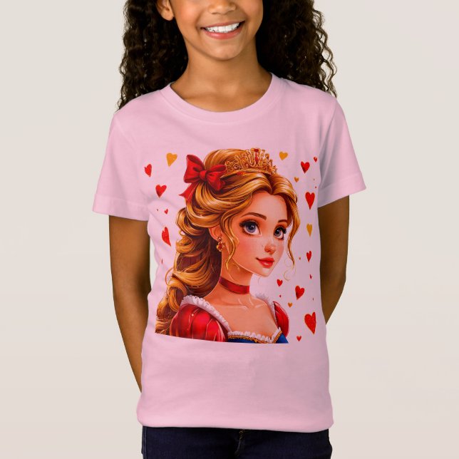 👑 Cute Princess Red Fairy Tale Gift ✨ T-Shirt (Front)