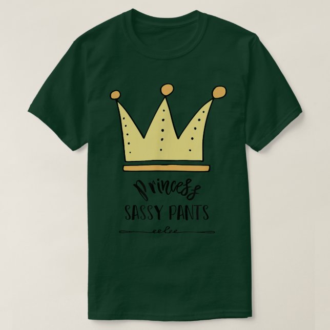 Cute Princess Sassy Pants Crown Kids TAdult  T-Shirt (Design Front)