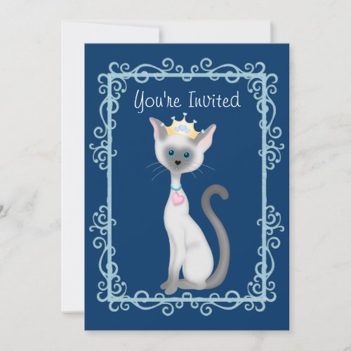 Princess Kitty Cat Birthday Invitation ~ Girls