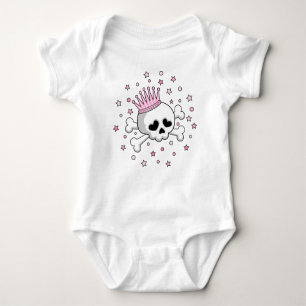 Cute Princess Skull Baby Bodysuit