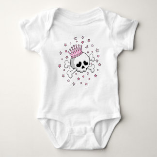 Cute Princess Skull Baby Bodysuit