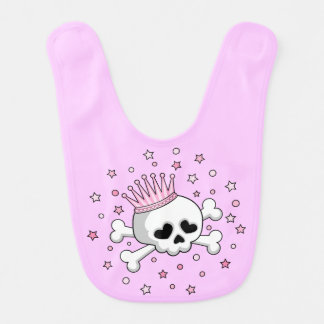Cute Princess Skull Bib