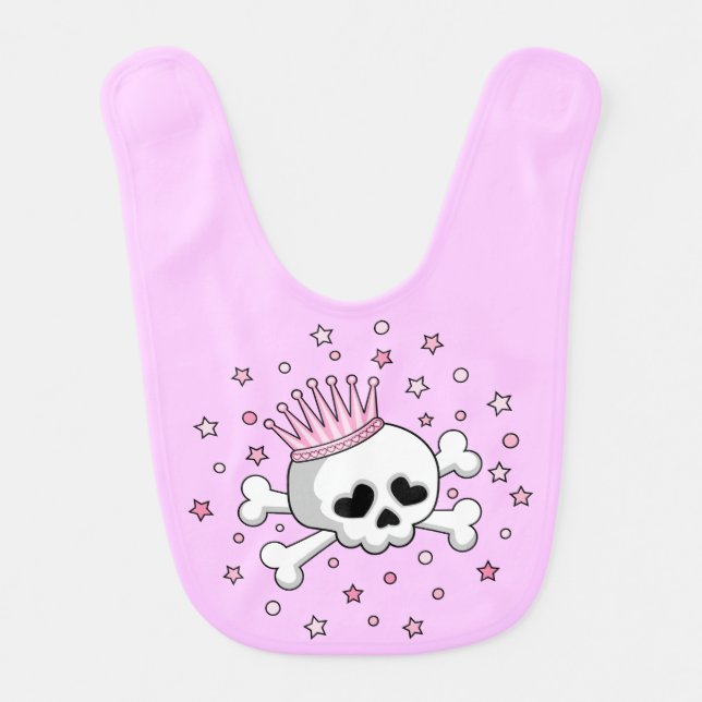 Cute Princess Skull Bib (Front)