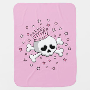 Cute Princess Skull Swaddle Blanket