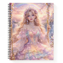 Cute Princess Style College Ruled Notebook