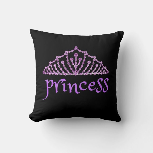 Cute Princess Throw Pillow (Front)