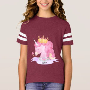 👑Cute Princess Unicorn Custom Name       T-Shirt