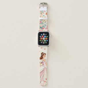 Cute princess with butterflies apple watch band