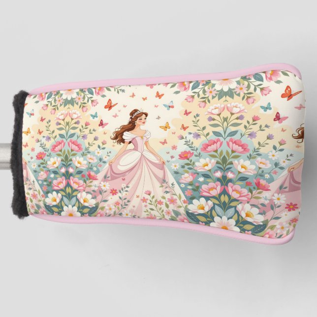 Cute princess with butterflies golf head cover (Front)