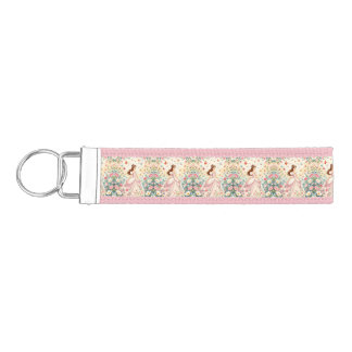 Cute princess with butterflies wrist keychain