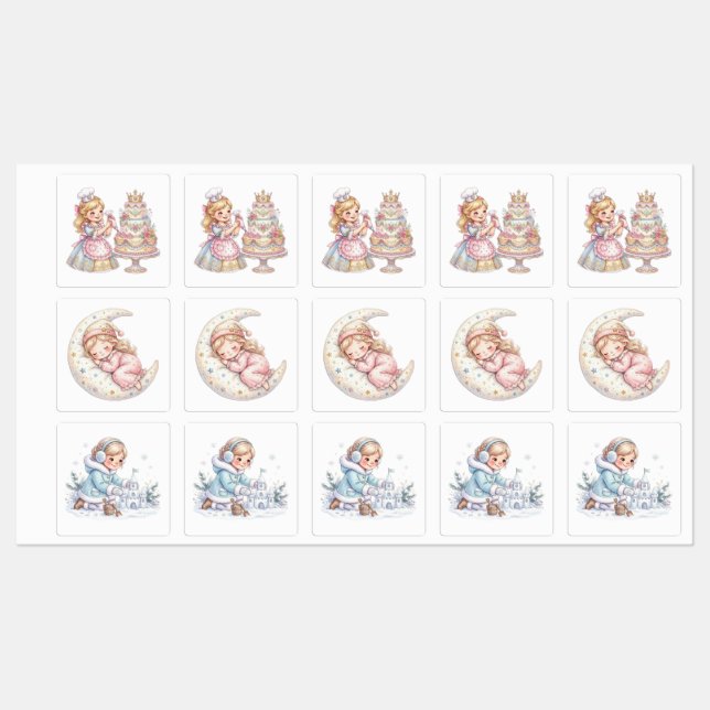Cute Princess's Labels (Sheet)
