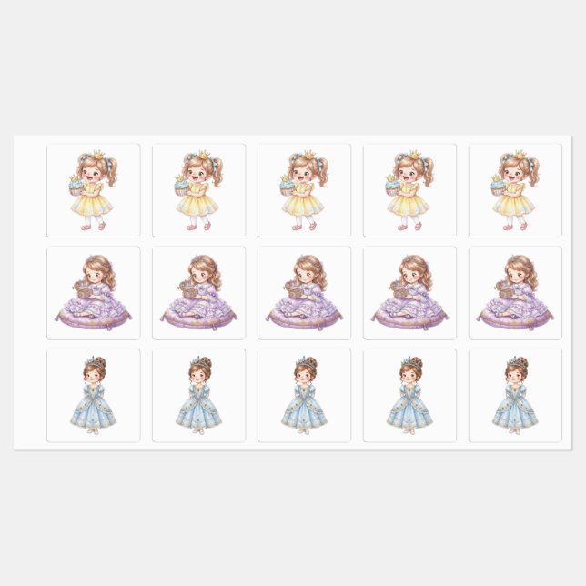 Cute Princess's Labels (Sheet)