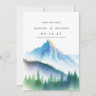 Cute Printable Mountain Save The Date