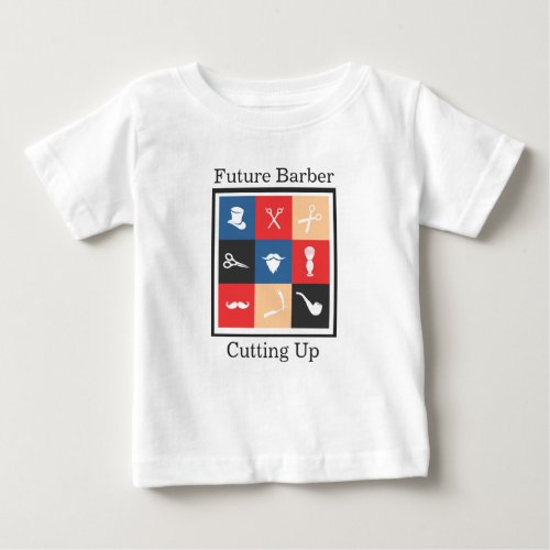 Cute Prof Barber Iconic Pictogram Baby T_Shirt