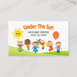 Cute Professional Childcare Daycare Babysitter Business Card
