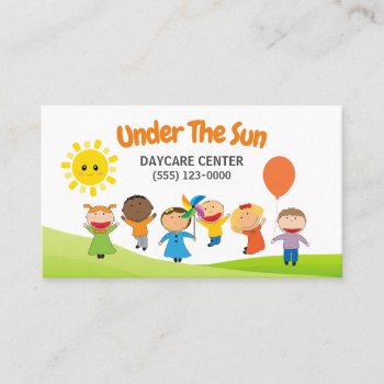 Cute Professional Childcare Daycare Babysitter Business Card by tyraobryant at Zazzle