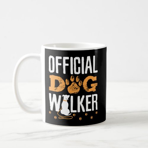 Cute Professional Official Dog Walker Funny Pet Lo Coffee Mug