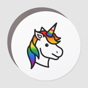 Cute Progress Pride Unicorn Car Magnet