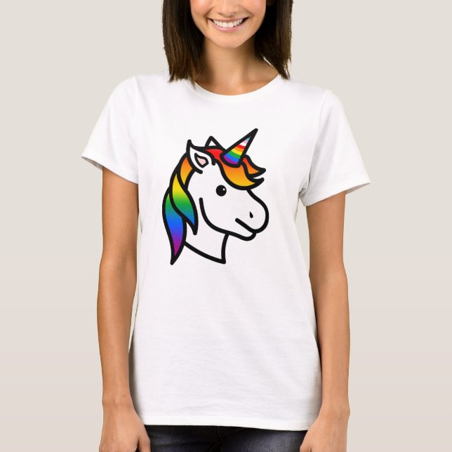 Cute Progress Pride Unicorn T-Shirt (Front)