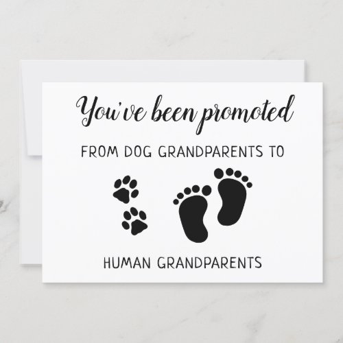 Cute Promoted From Dog Grandparents Pregnancy Announcement