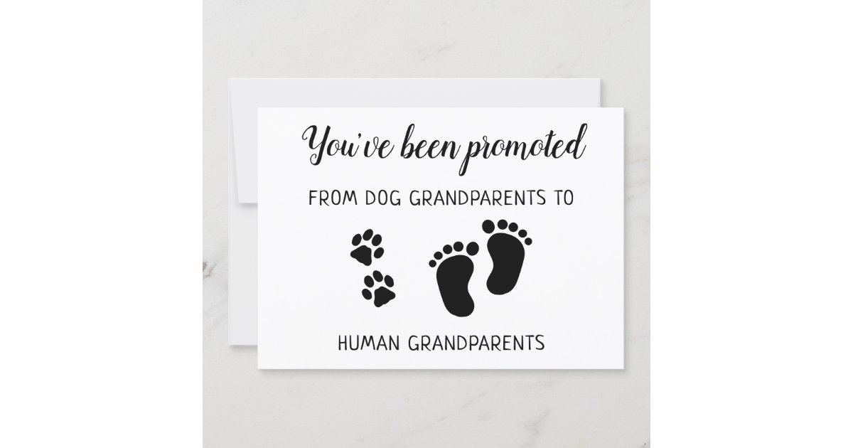 Pregnancy announcement card for grandparents get promoted to