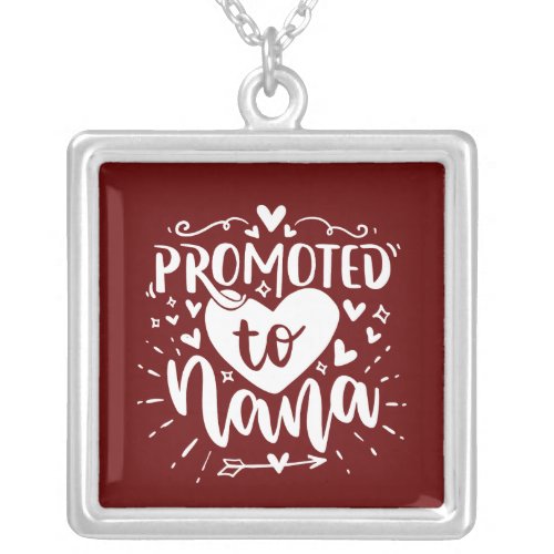 Cute Promoted Nana word art  Silver Plated Necklace