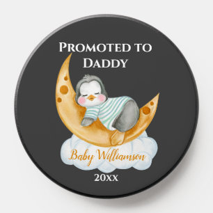 Cute Promoted to Daddy Baby Penguin PopSocket