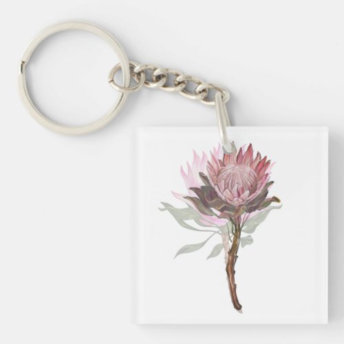 Cute protea flower keychain