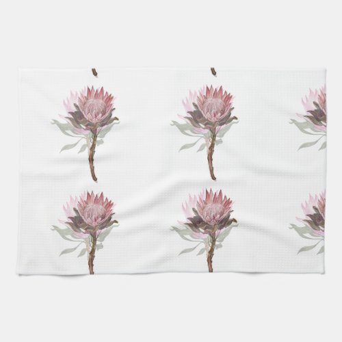 Cute protea flower kitchen towel