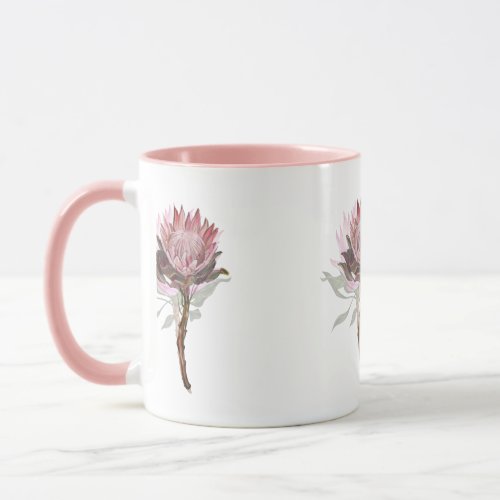 Cute protea flower mug