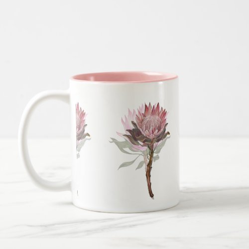 Cute protea flower Two_Tone coffee mug