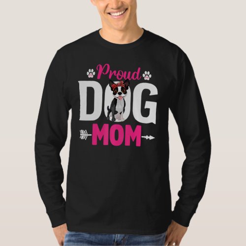 Cute Proud Boston Terrier Dog Mom  Mothers Day T_Shirt