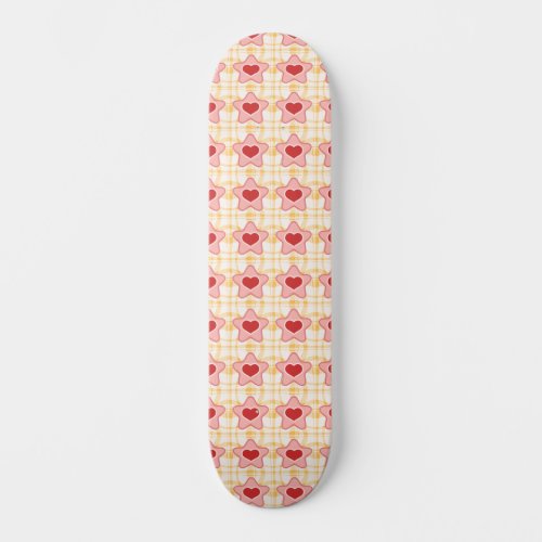 Cute Proud Feline Plaid Skateboard