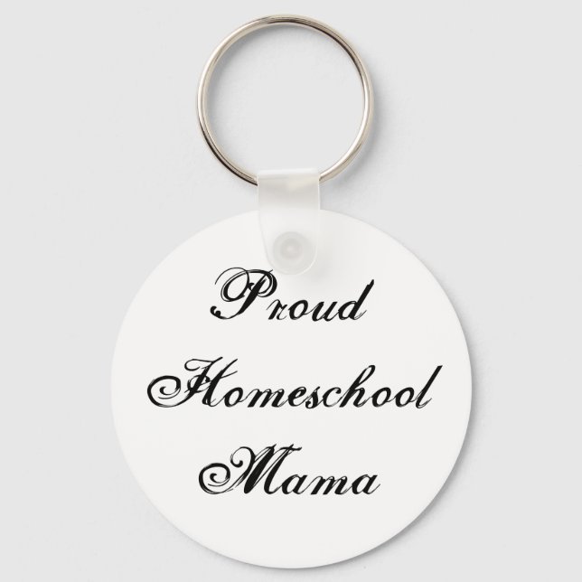 Cute Proud Homeschool Mama Keychain (Front)