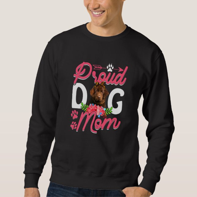 Cute Proud Newfoundland Dog Mom  Mother's Day Sweatshirt (Front)