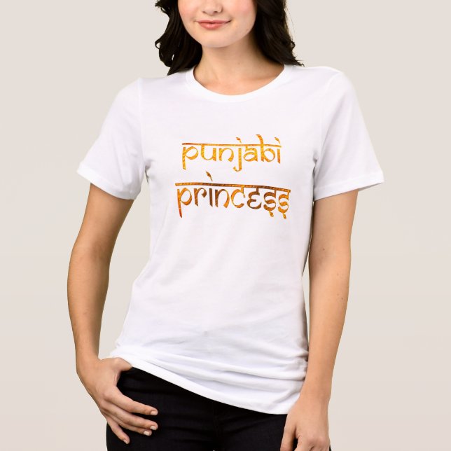 Cute Proud Punjabi Princess -Indian Punjab Pride  Tri-Blend Shirt (Front)