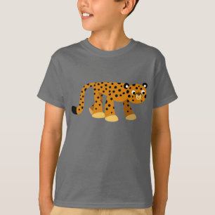 Cute Prowling Cartoon Cheetah Children T-Shirt