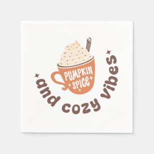 Cute PSL Fall  – Pumpkin Spice and Cozy vibes  Napkins