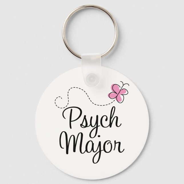 Cute Psych Major Gift Keychain (Front)