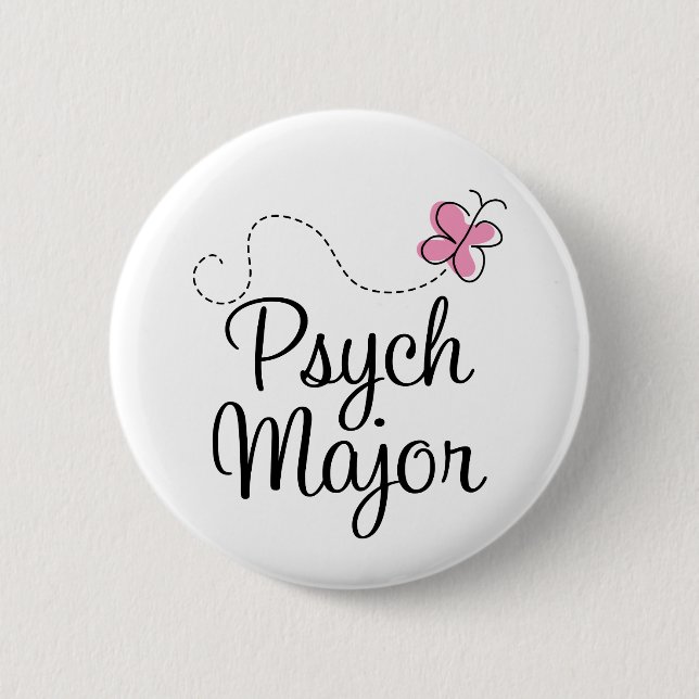 Cute Psych Major Gift Pinback Button (Front)