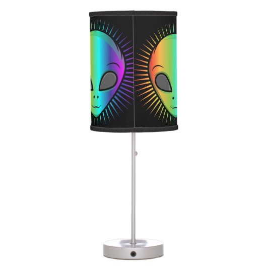 Cute Psychedelic Alien Head Thunder_Cove Table Lamp (Back)